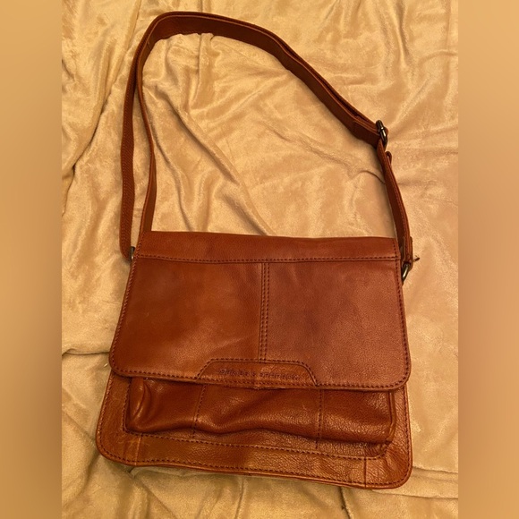 Spikes&Sparrow Unisex Messanger Stlye Flap Bag Crossbody Bag Brown Leather - Picture 1 of 10